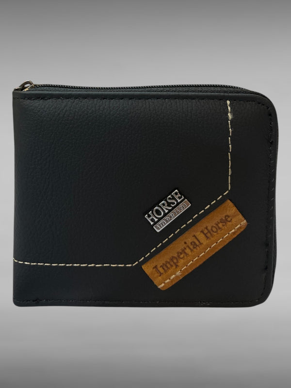 Imperial Horse Bi-Color Zip Leather Wallet