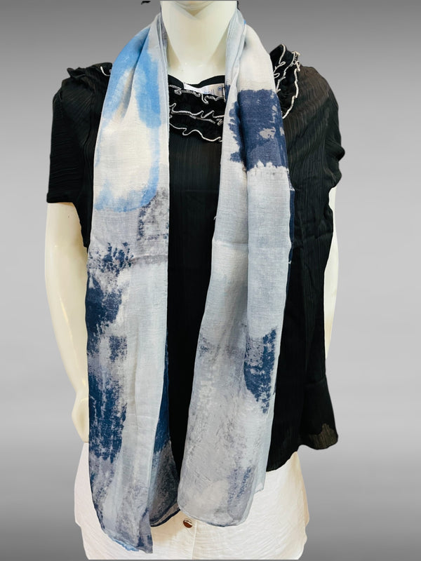 Watercolor Brushstroke Voile Scarf