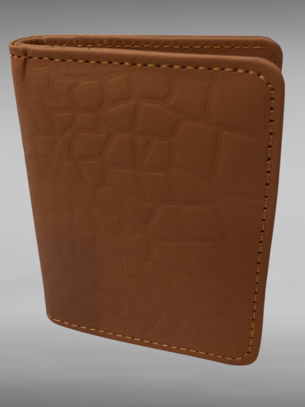 Textured Genuine Leather Card Wallet