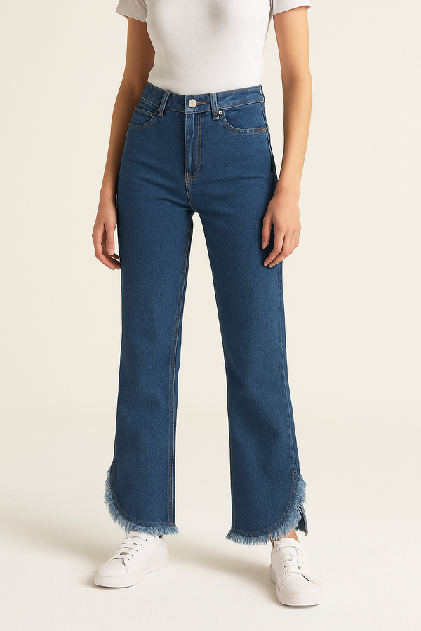 Side Split Wide Legged Jeans