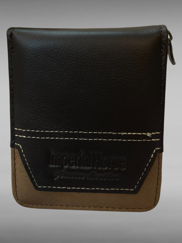 Imperial Horse Bi-Fold Zipper Wallet