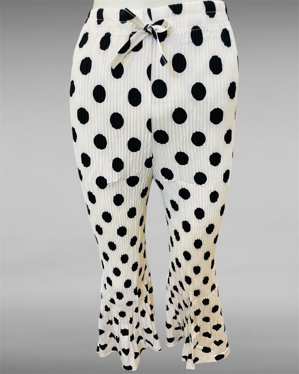 Women's Polka Dot Flared Lounge Pants