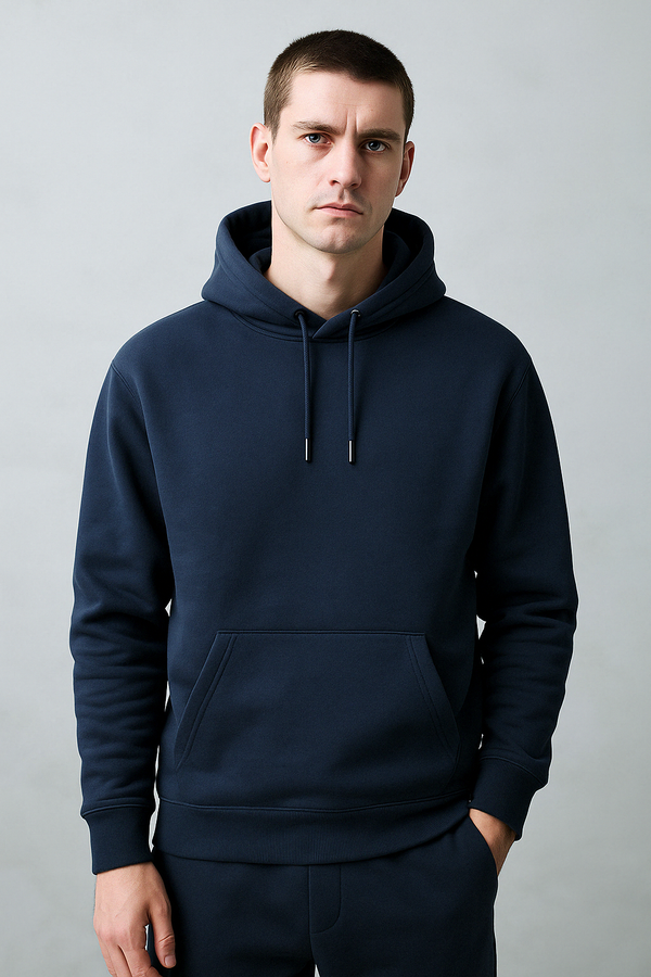 Men’s fleece plain hoodie